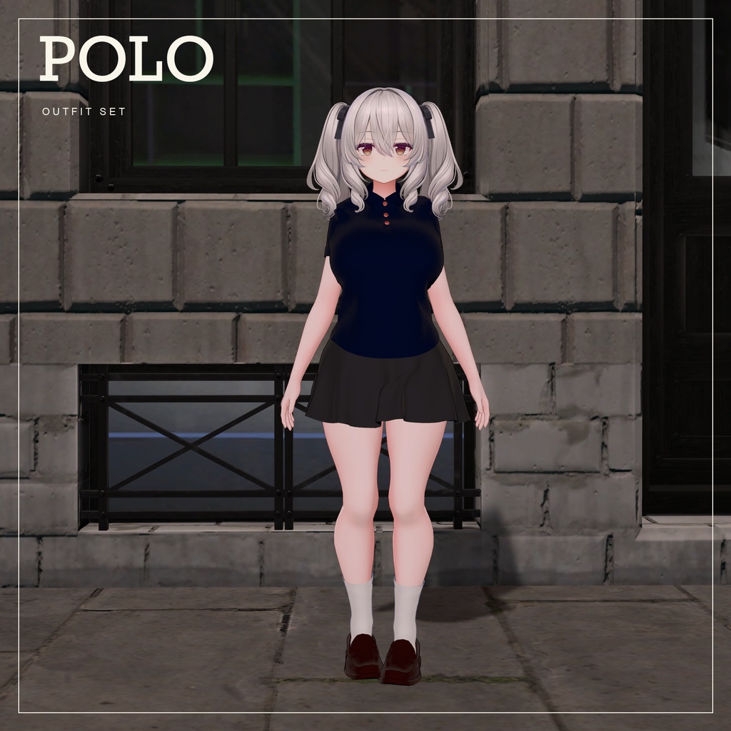 24時間無料!!【ミルティナ対応衣装】Polo|VRChat 3D衣装