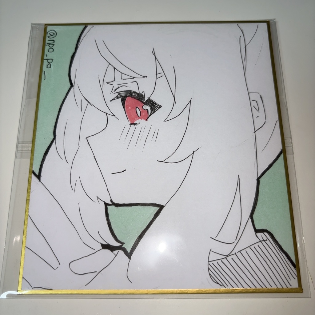 柚鳥ナツ 手描き色紙