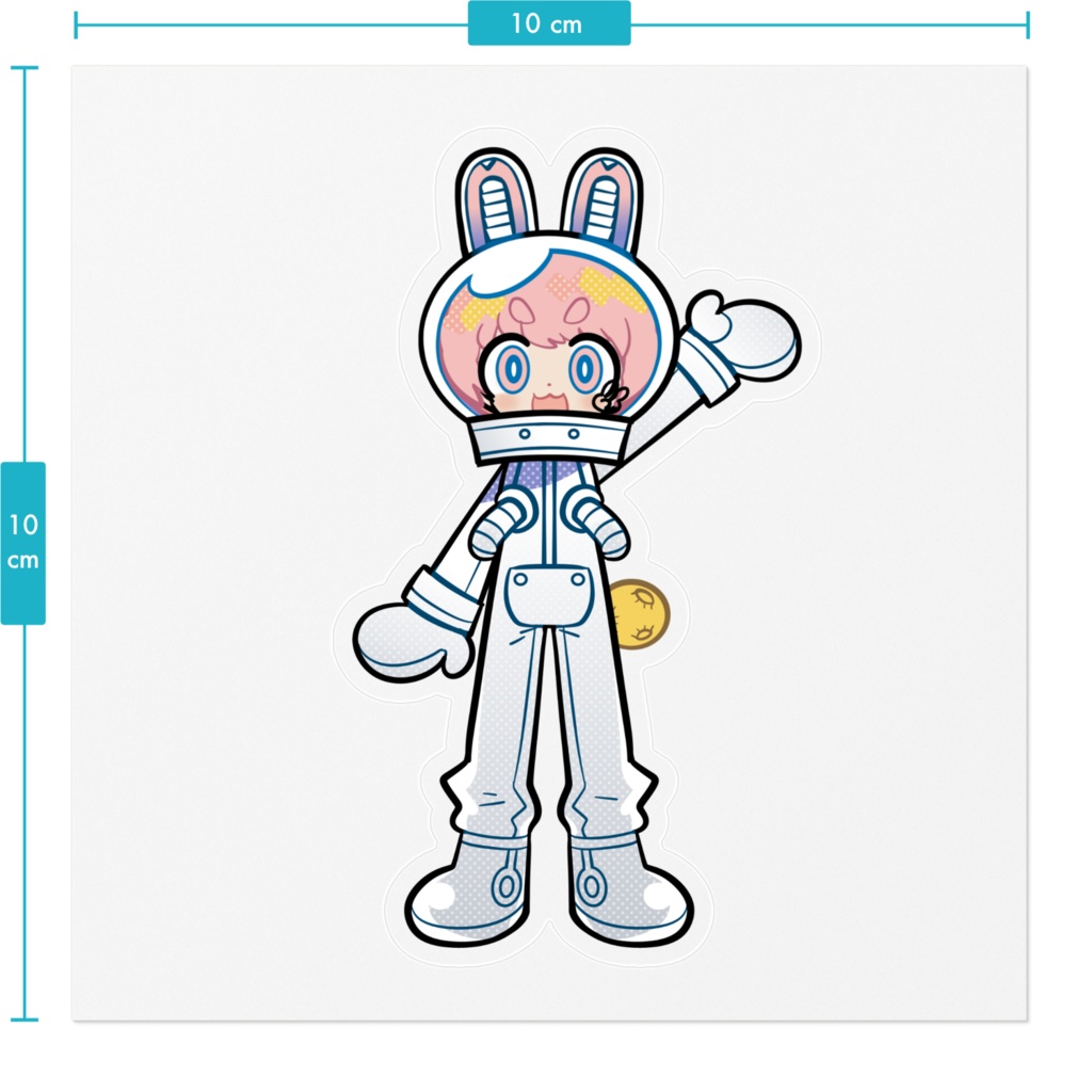 うさひこ・クリアステッカー!