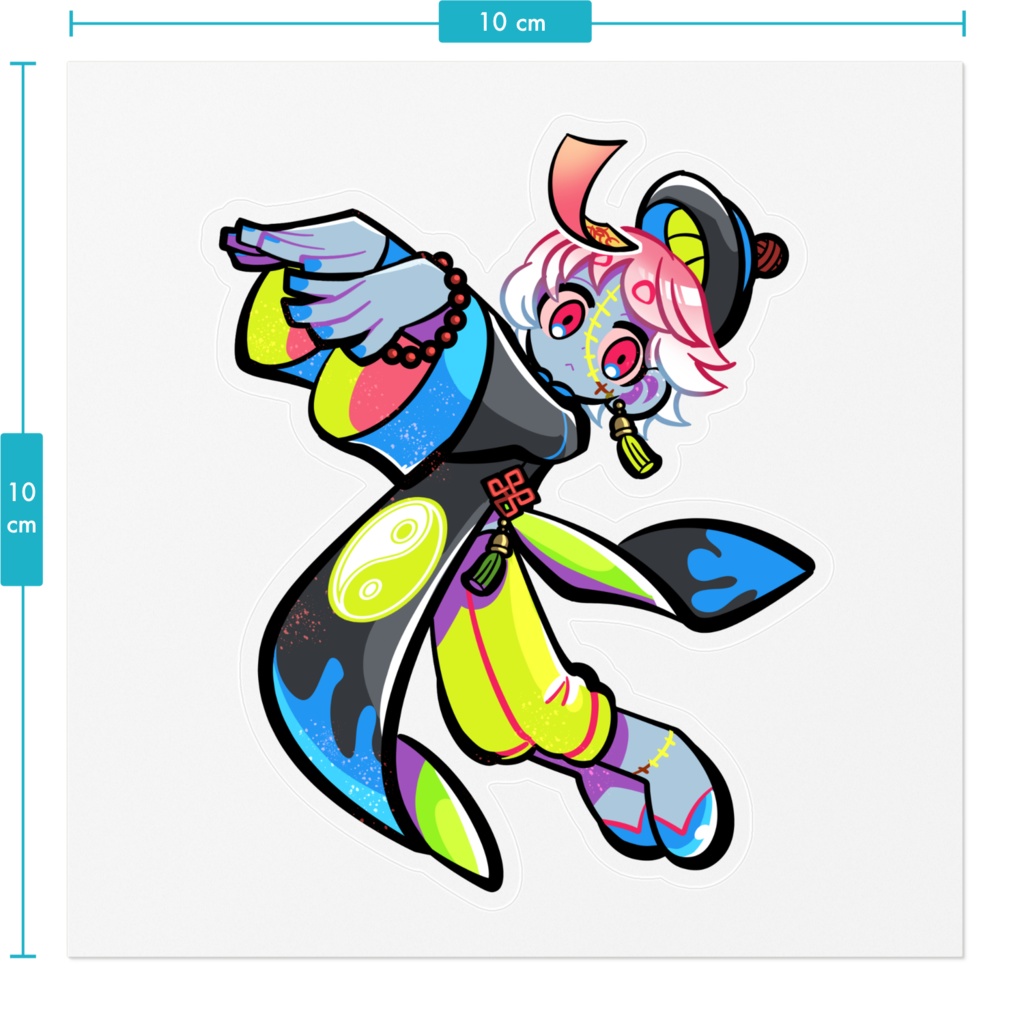 月餅キョンシー・クリアステッカー