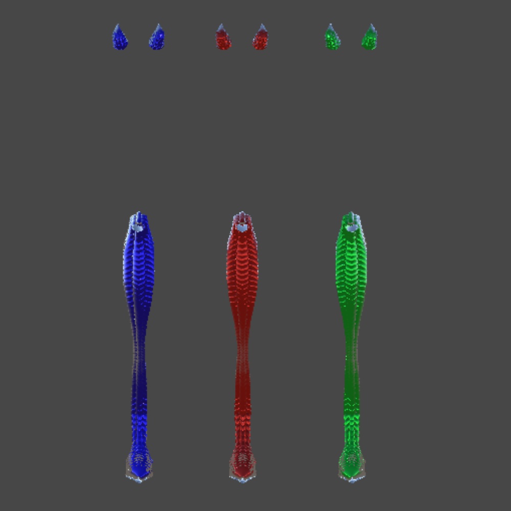 【vrc想定】竜の角と尻尾のセット