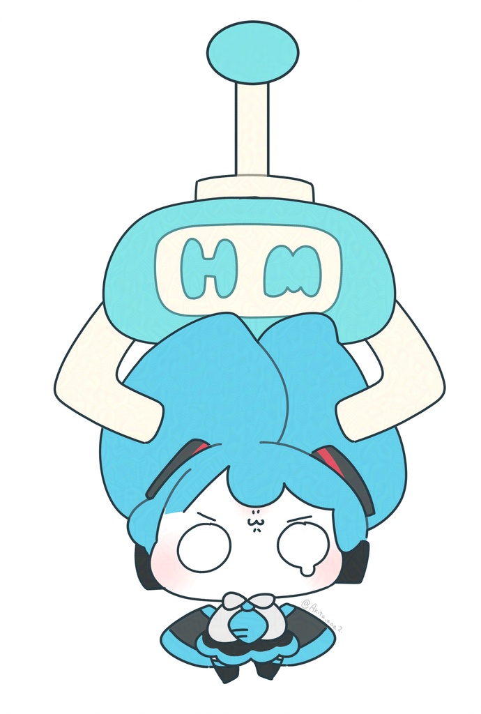 ちびみくさんつままれアクキー