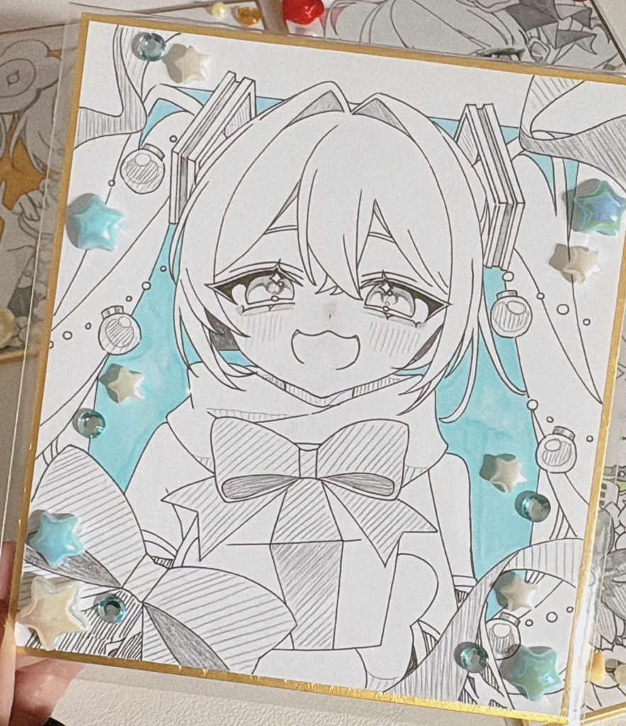 雪ミクさん中色紙！