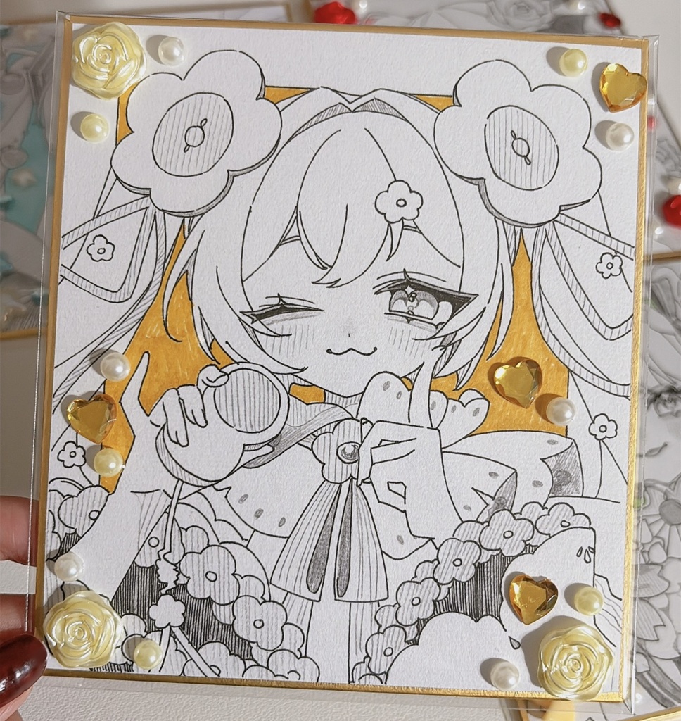 お花ちゃん中色紙！