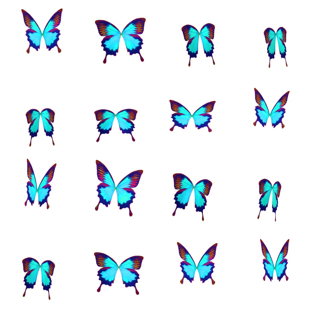 オオルリアゲハのスプライトシート