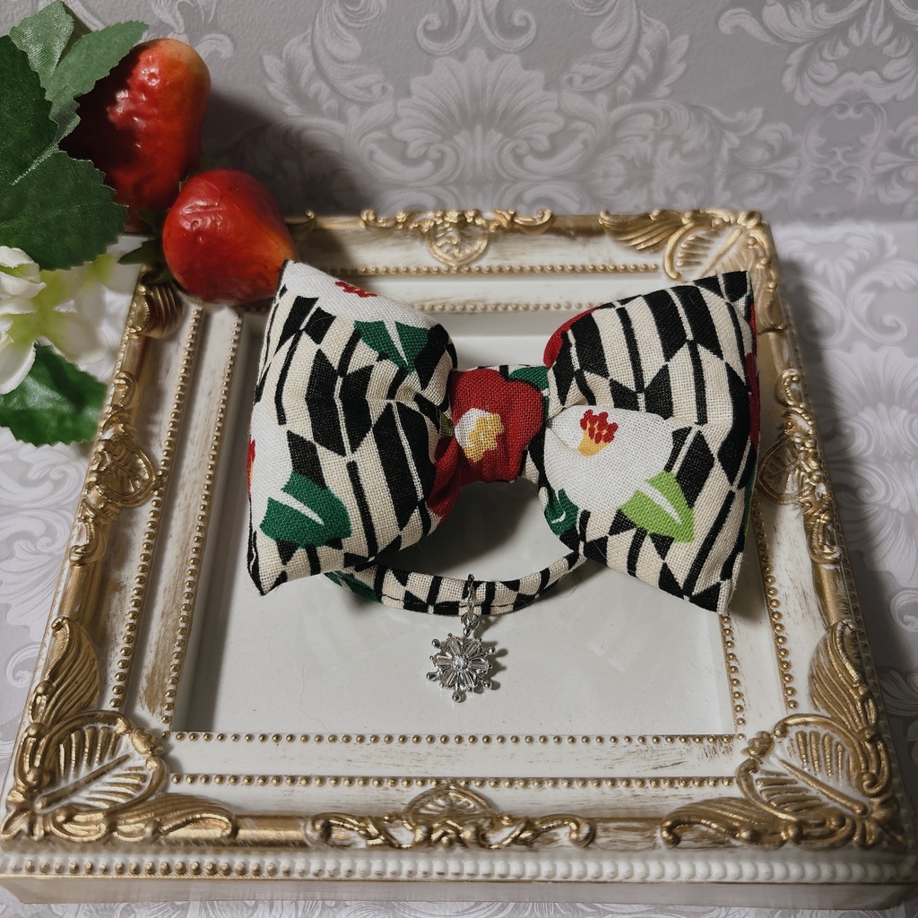 ふわふわリボンver.寒椿(シルバー)