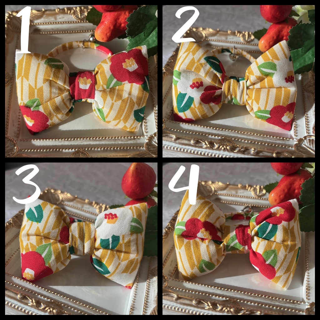 ふわふわリボンver.寒椿(黄色)