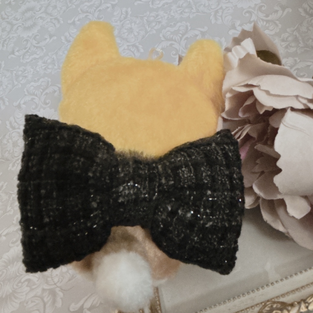 ふわふわリボンver.ツイード(黒)