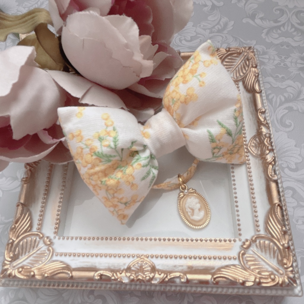 ふわふわリボンver.ミモザ(白)