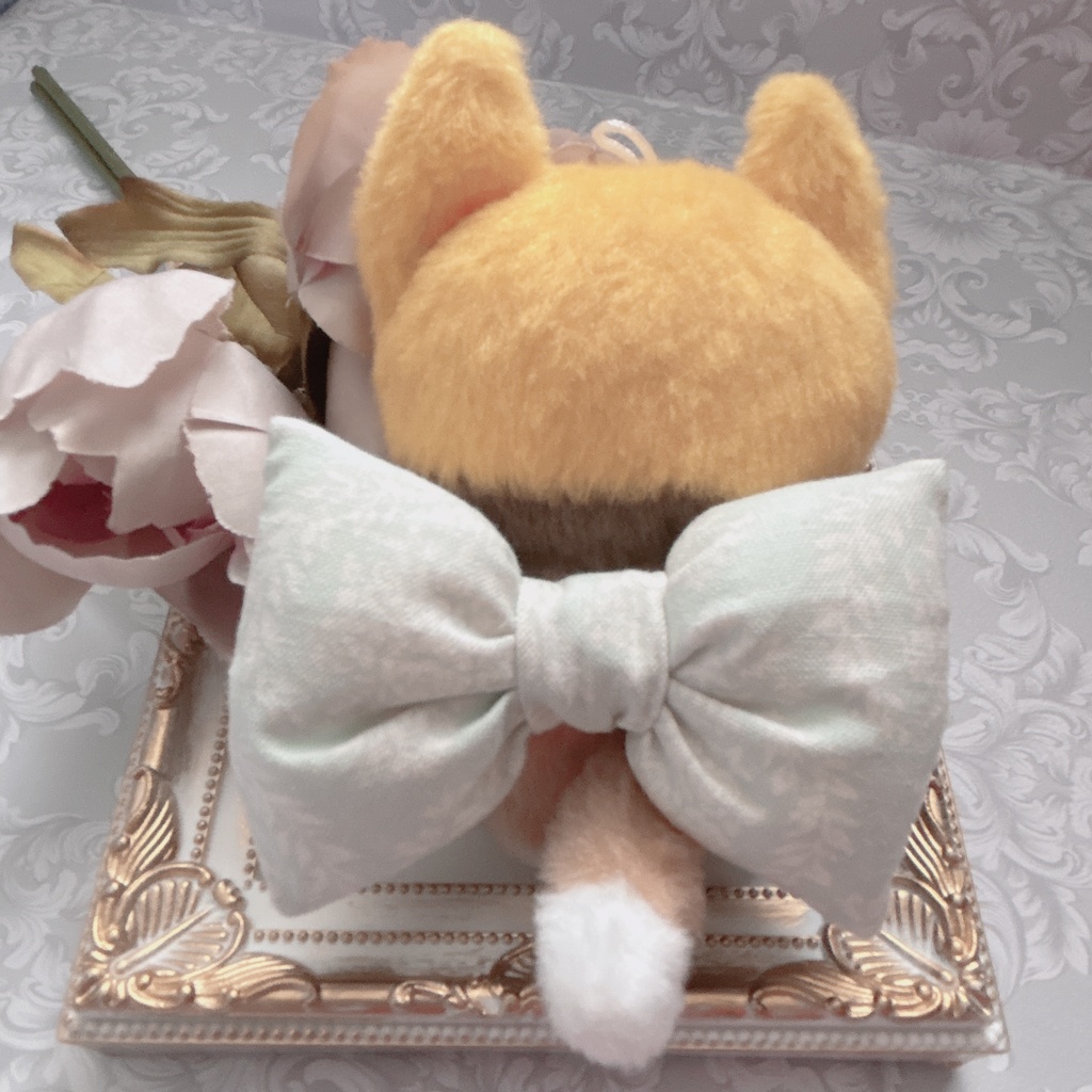 ふわふわリボンver.ダマスク柄