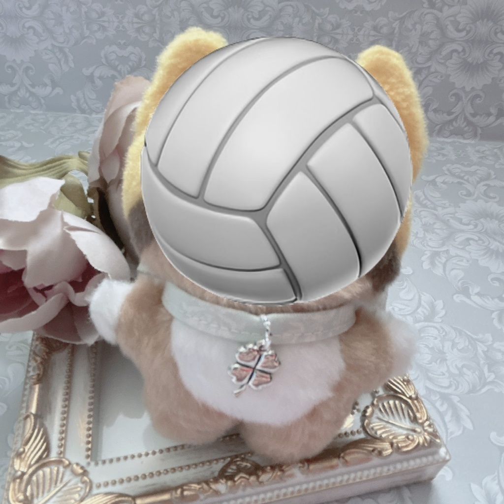 ふわふわリボンver.ダマスク柄