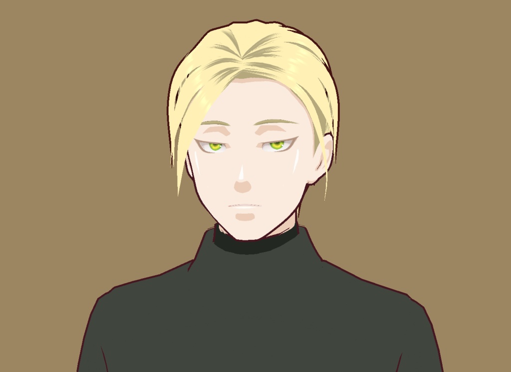 【VRoid】男性(髪・顔) アニメ塗り調 + α