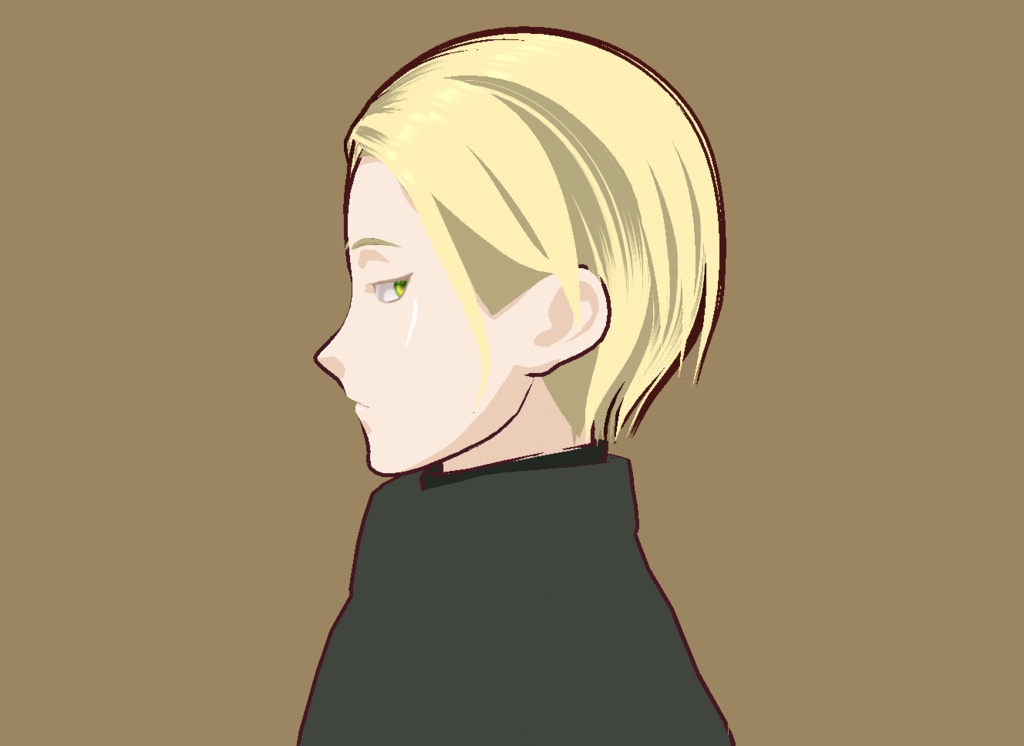 【VRoid】男性(髪・顔) アニメ塗り調 + α