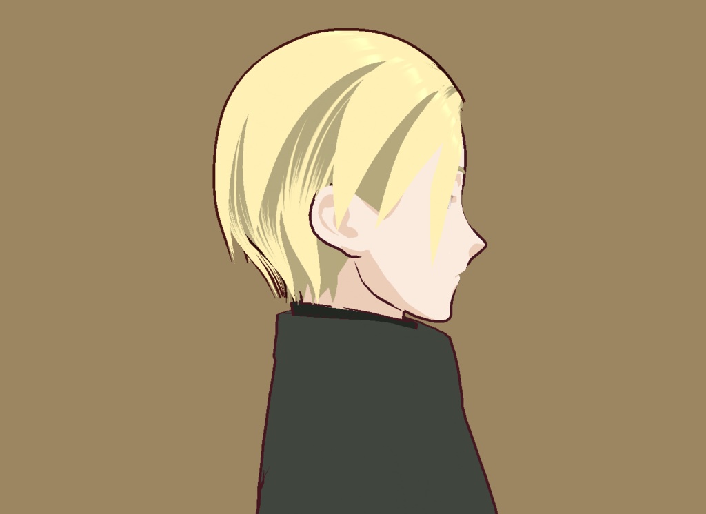 【VRoid】男性(髪・顔) アニメ塗り調 + α