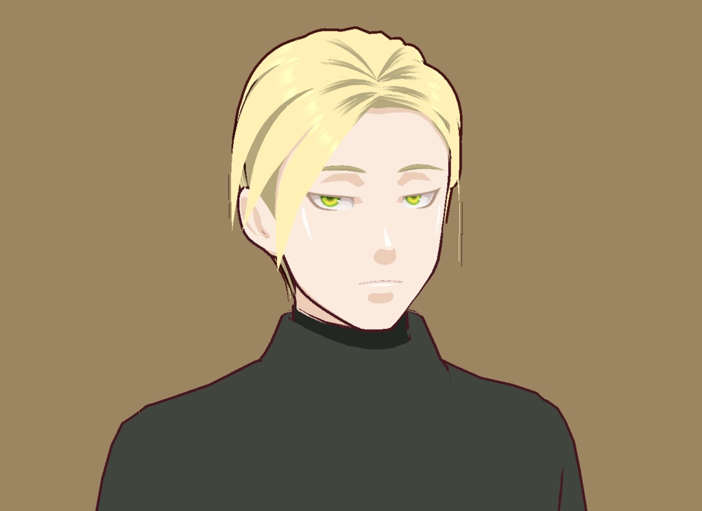 【VRoid】男性(髪・顔) アニメ塗り調 + α