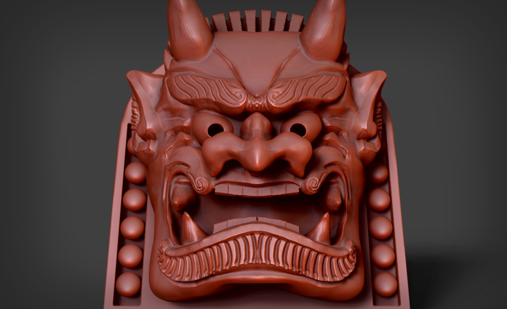 鬼瓦(zbrush用 3Dモデル)