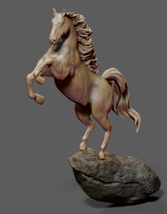 馬（ZBrush用3Dモデル）
