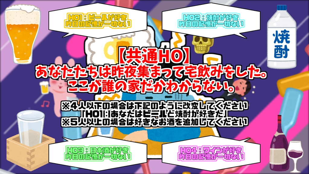 CoCシナリオ『酒クズクローズド』