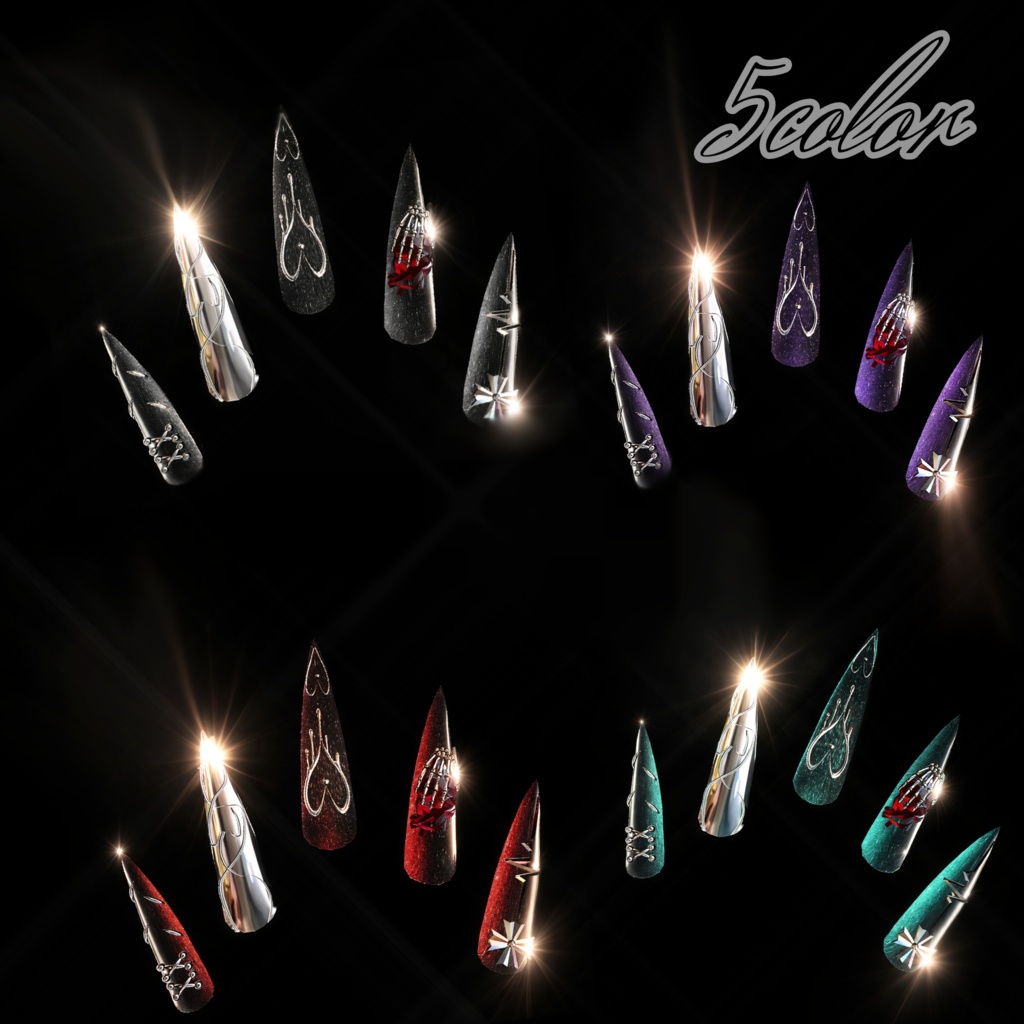 Heart steal nail【MA対応 / 7アバター対応 / 5Color】