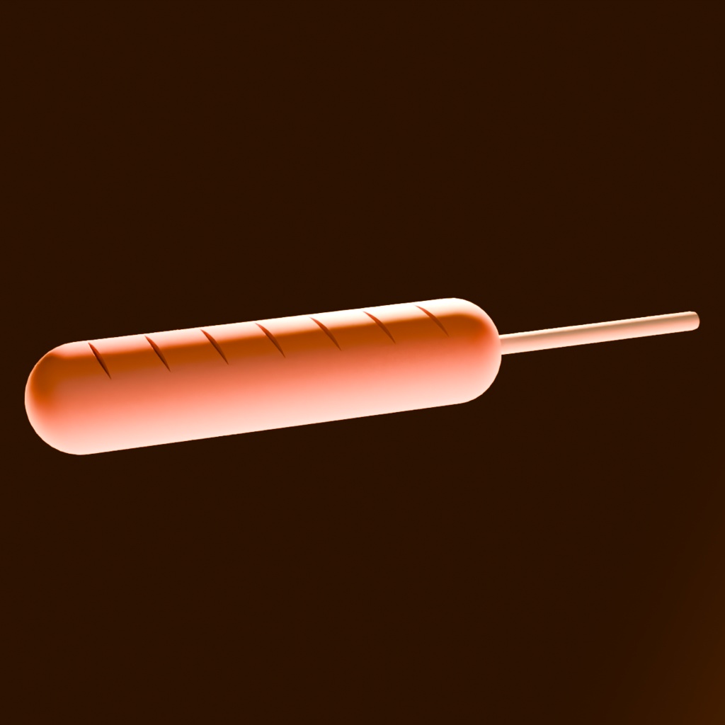 【3Dモデル】フランクフルト Low Poly|Frankfurt Sausage 3D Model