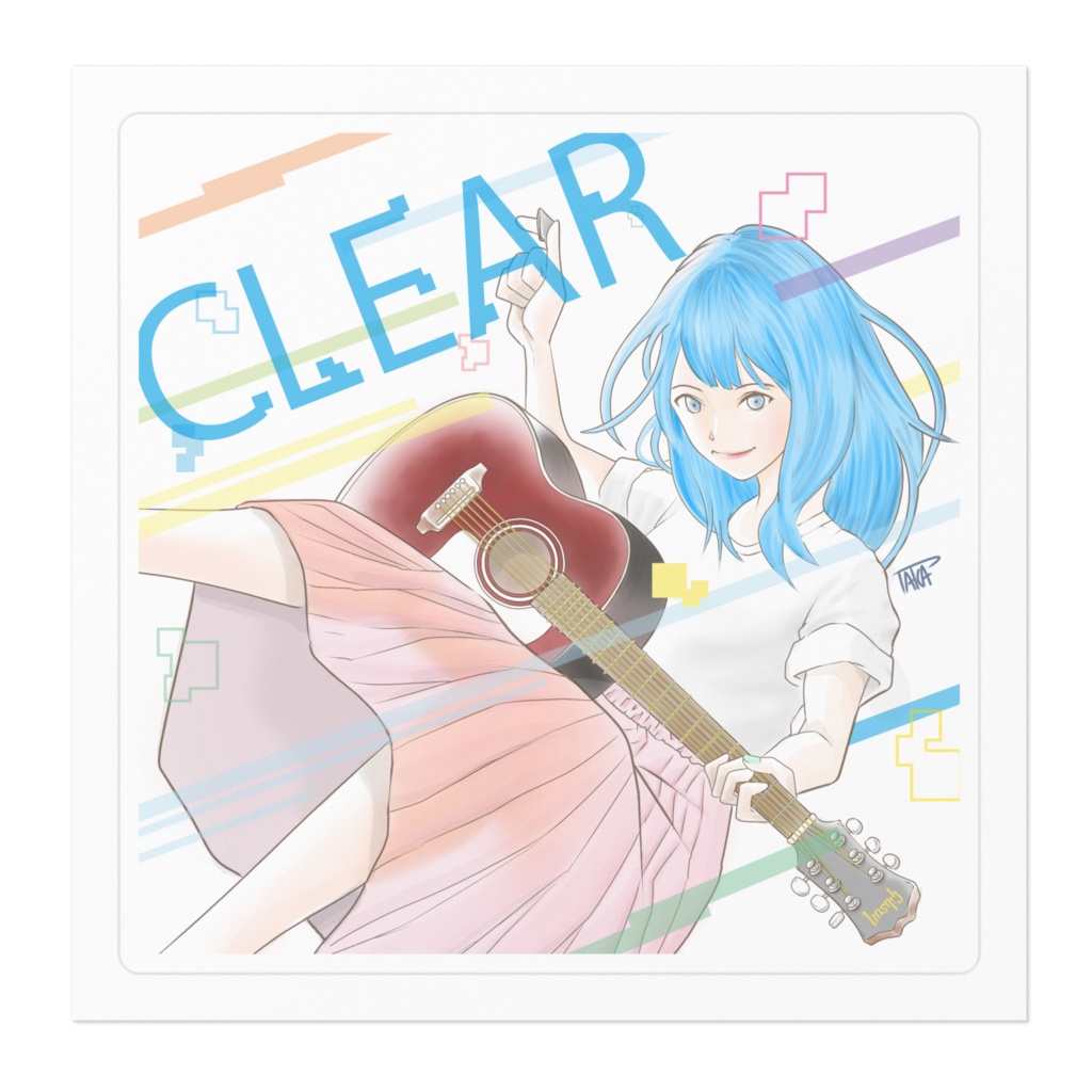 【ゆなつ公式グッズ】ステッカー(CLEAR)