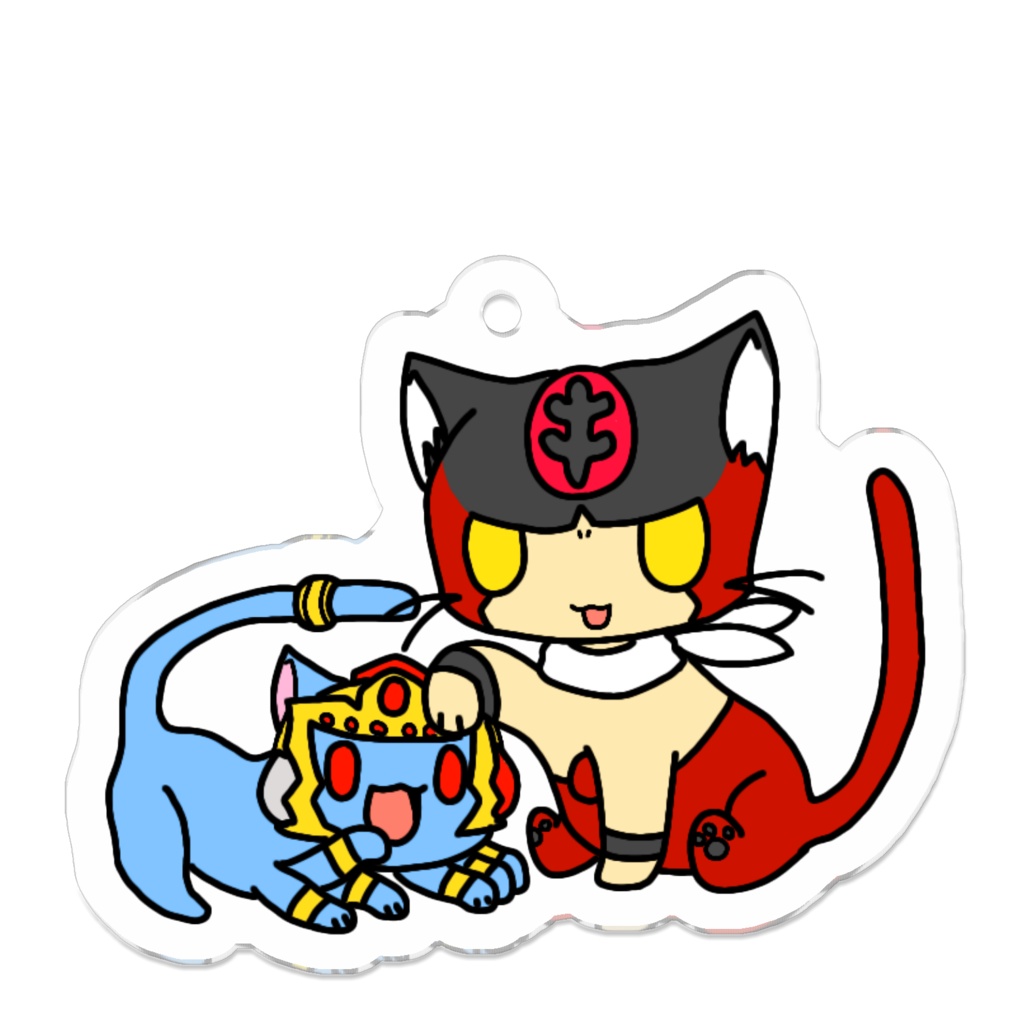 猫ジャスティスマン&猫アシュラマン(アクキー)