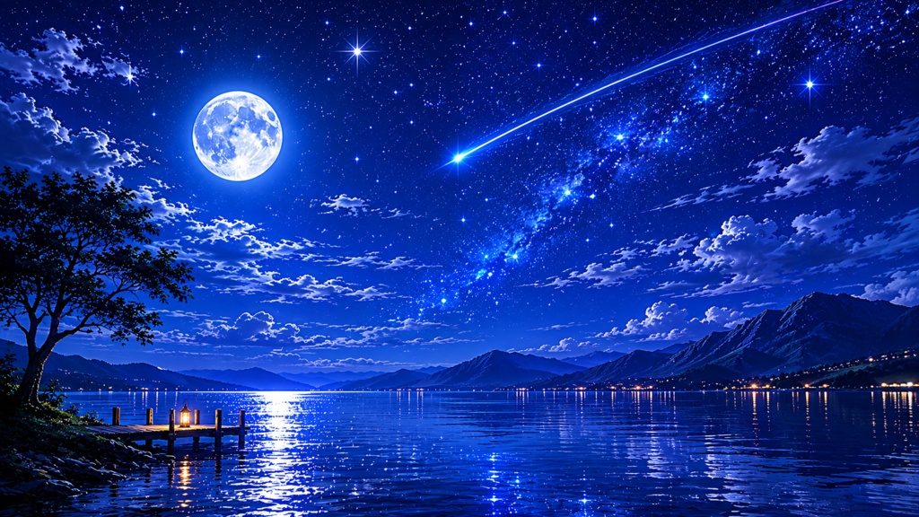 【ピアノ】月夜に光る一筋の流れ星