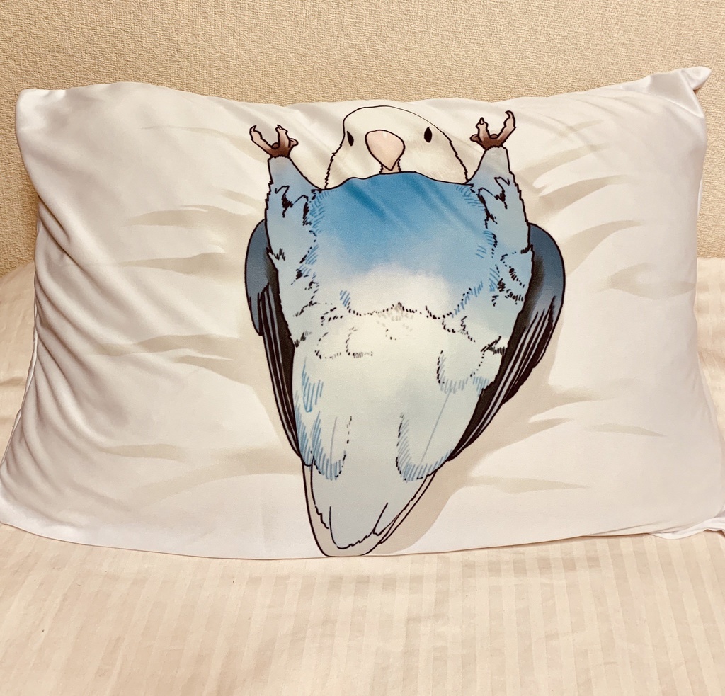 コザクラインコ枕カバー(ヴァイオレットオパーリン)