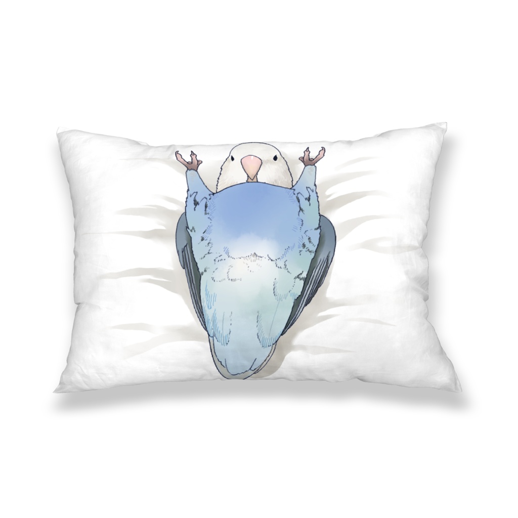 コザクラインコ枕カバー(ヴァイオレットオパーリン)