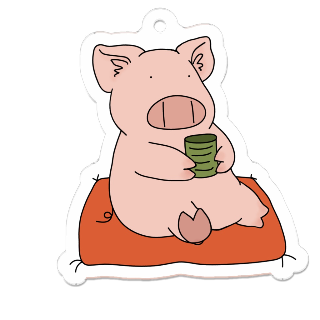 ひと息入れる豚