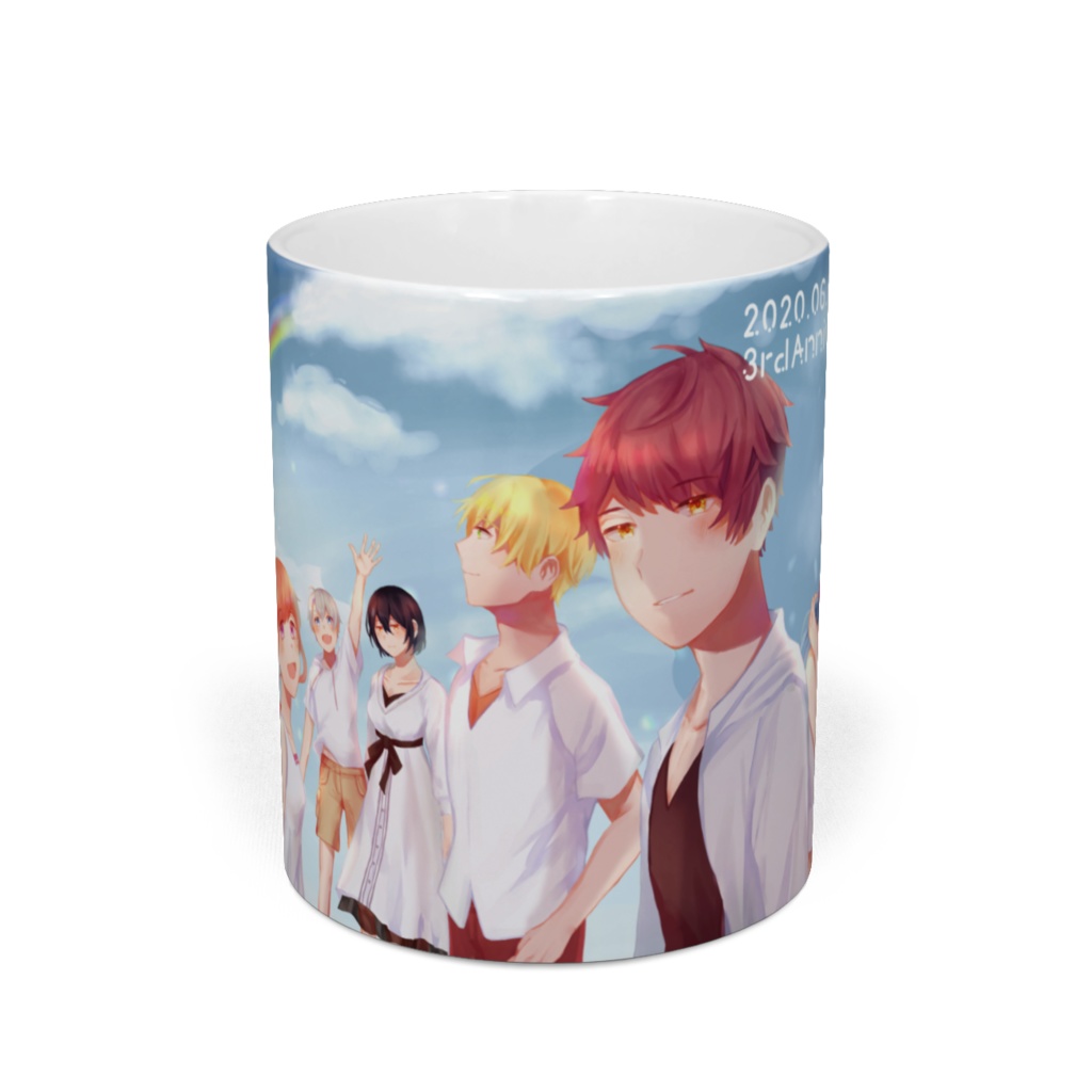 カラフル戦隊☆レインボージャー 三周年記念イラストマグカップ