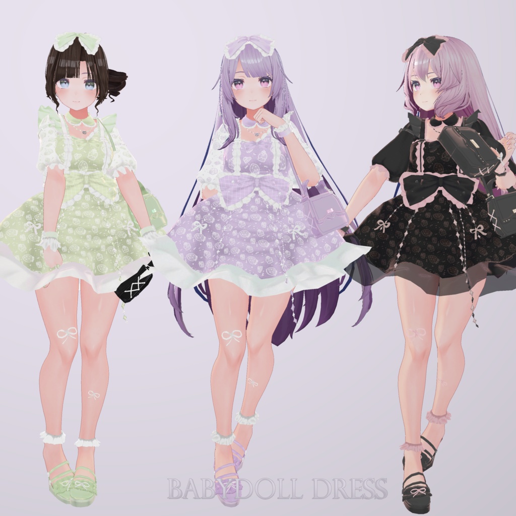 「桔梗 Kikyo」 ベビードールワンピース Babydoll Dress