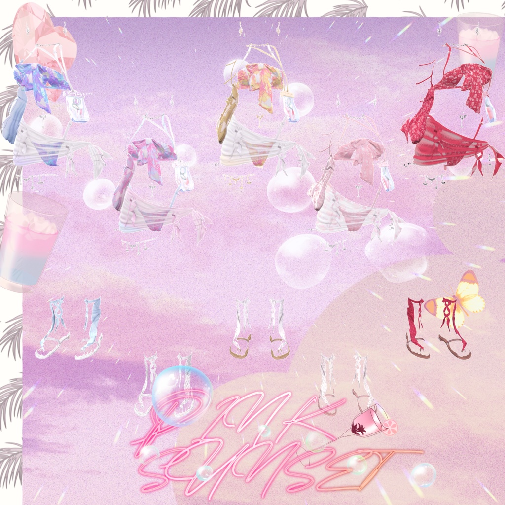 [4 avatar] Swim suit -PINK SUNSET- 缩略图 10