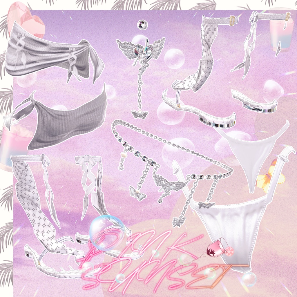 [4 avatar] Swim suit -PINK SUNSET- 缩略图 8