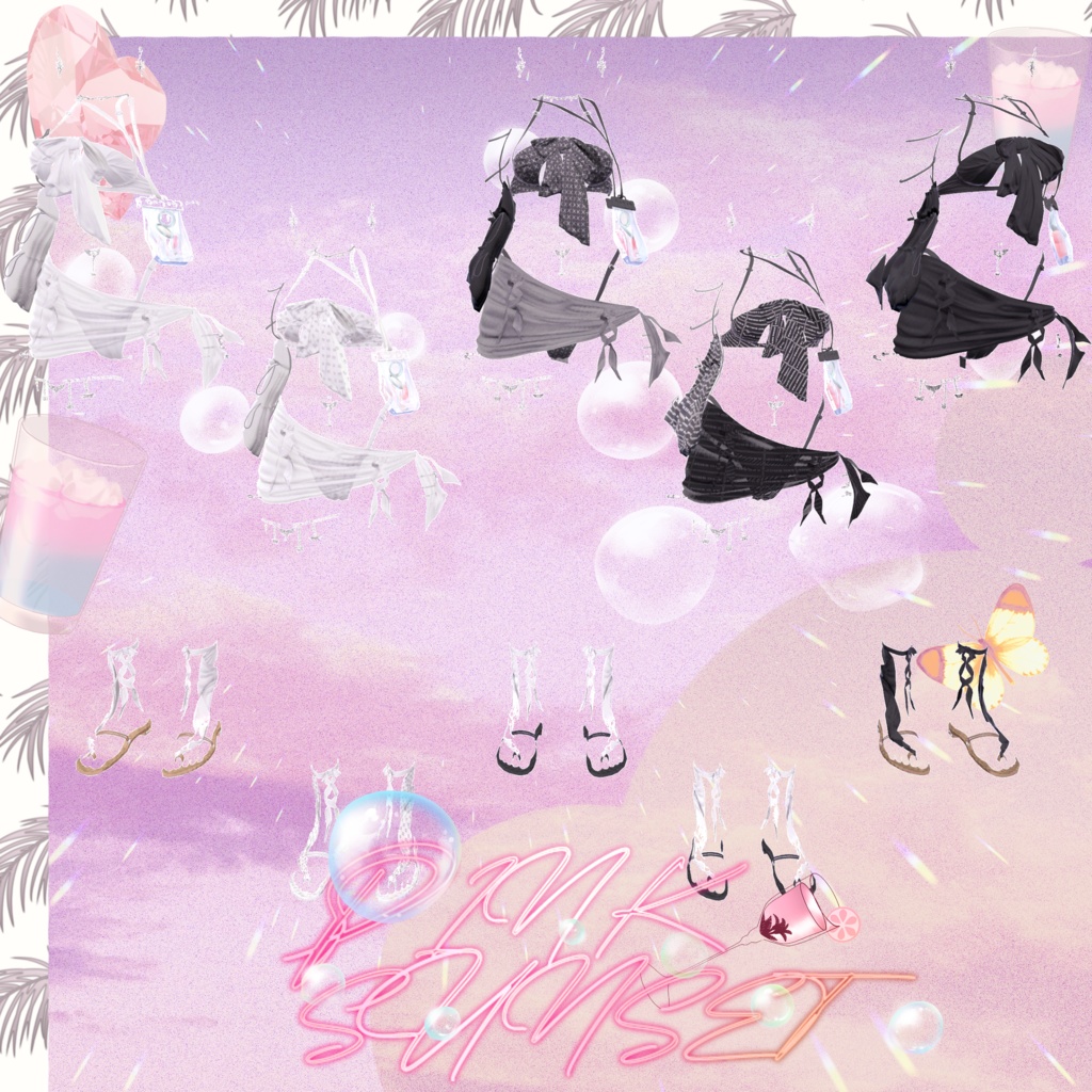 [4 avatar] Swim suit -PINK SUNSET- 缩略图 11