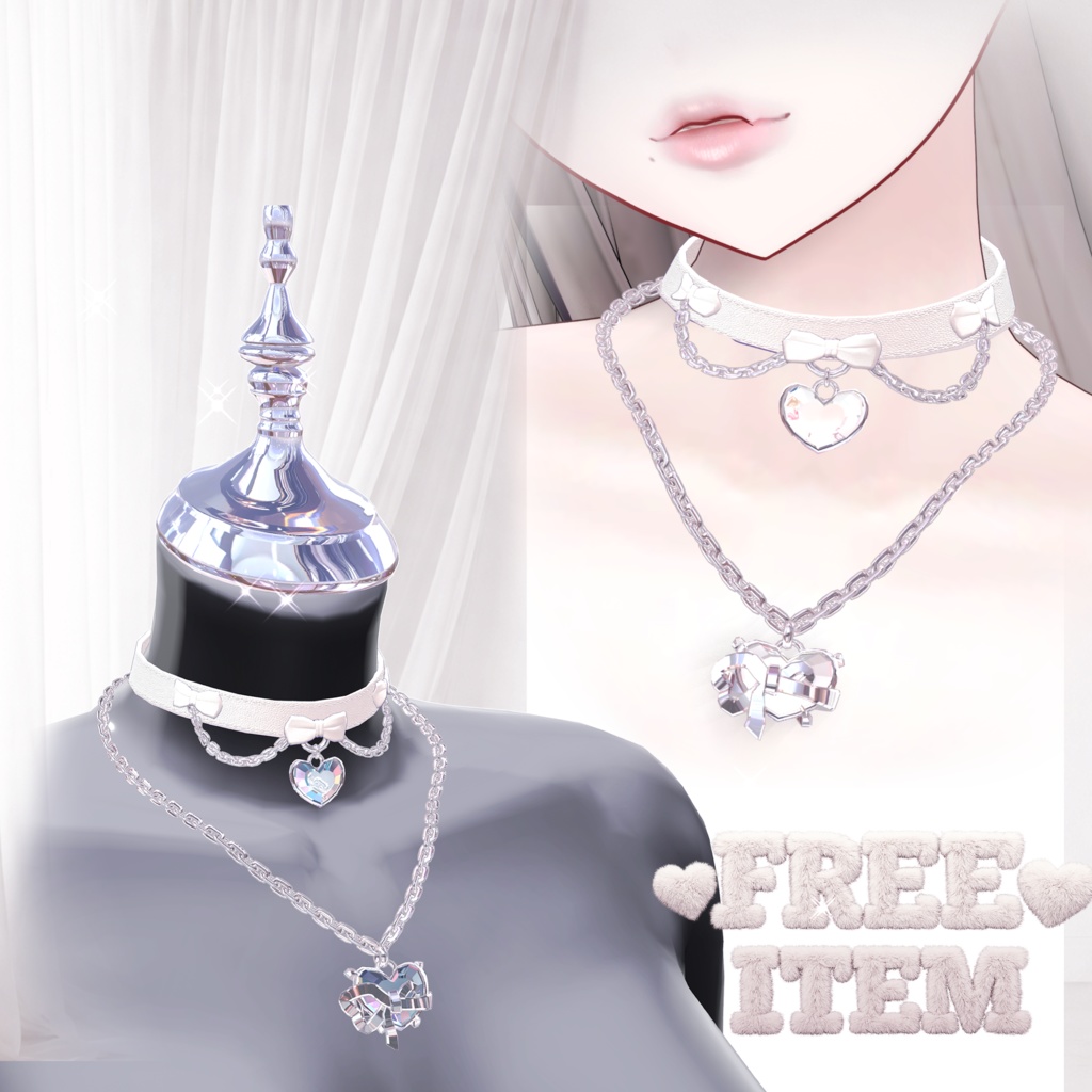 [ FREE ] 🤍 Heart Set Choker & Necklace 🤍 缩略图 2