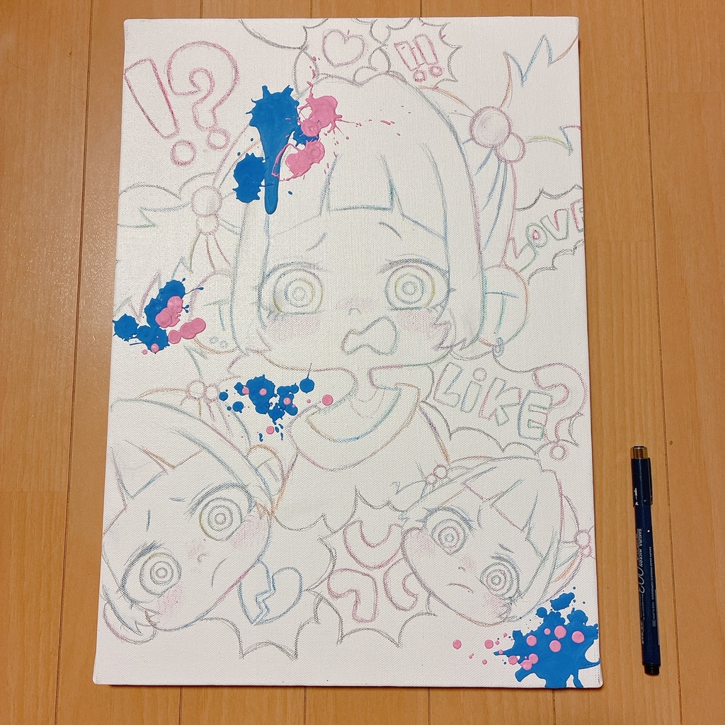 まるぅのもの。(キャンバスイラスト)