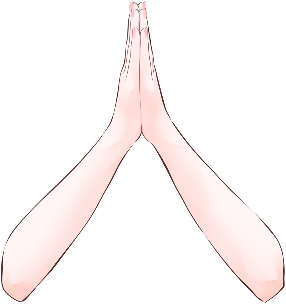 【手の素材】てのひらを合わせた手