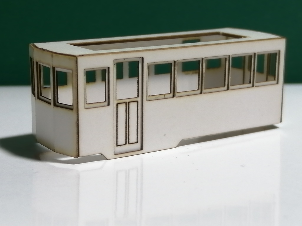 【N】日車レールカー両運・初期型(小浜カハ1・2→雲仙カハ11・12、芸備キハ5~7)ペーパーボディキット