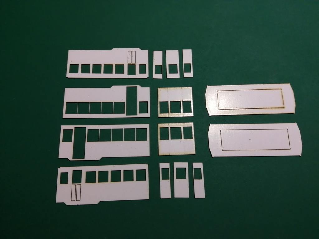 【N】日車レールカー両運・初期型(小浜カハ1・2→雲仙カハ11・12、芸備キハ5~7)ペーパーボディキット
