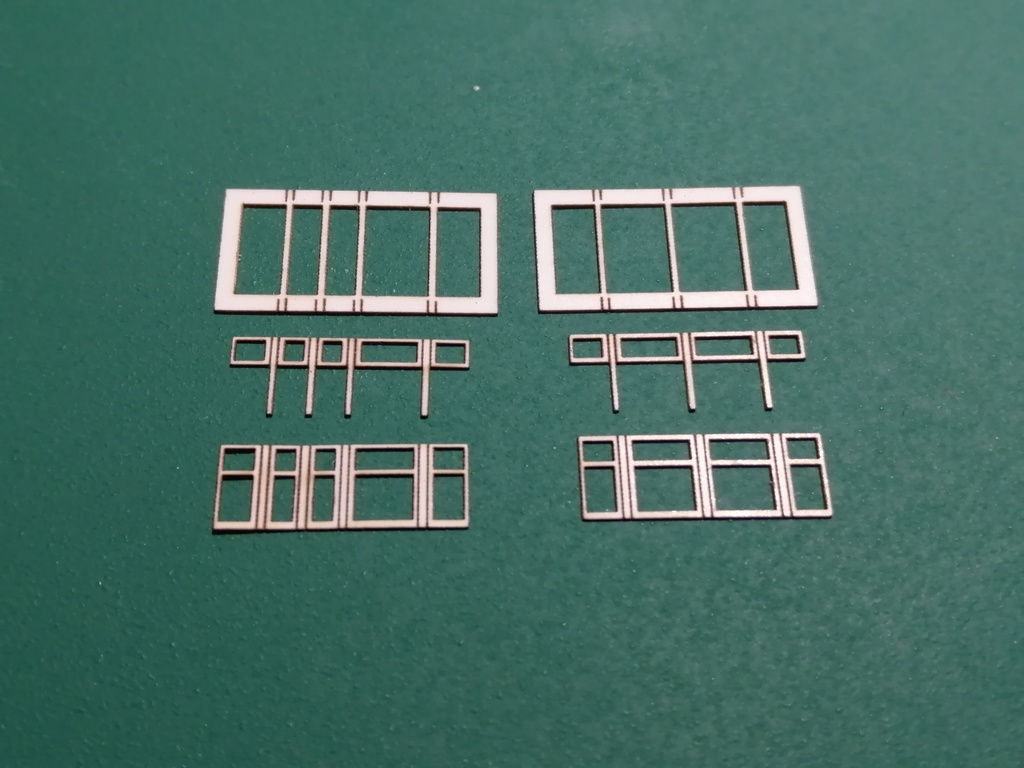 【N】ノス鉄第４弾・キハ04用前面窓枠Ａ(社型４枚窓・変則５枚窓)