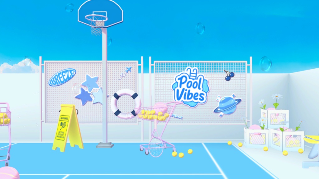 【Warudo(Pro/Standard)】 Rooftop Tennis Court /루프탑 테니스장 / 屋上テニスコート