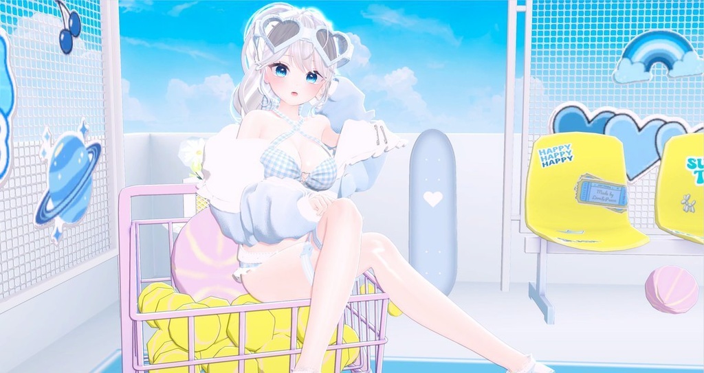 【Warudo(Pro/Standard)】 Rooftop Tennis Court /루프탑 테니스장 / 屋上テニスコート