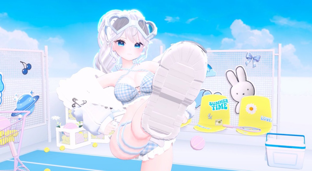 【Warudo(Pro/Standard)】 Rooftop Tennis Court /루프탑 테니스장 / 屋上テニスコート