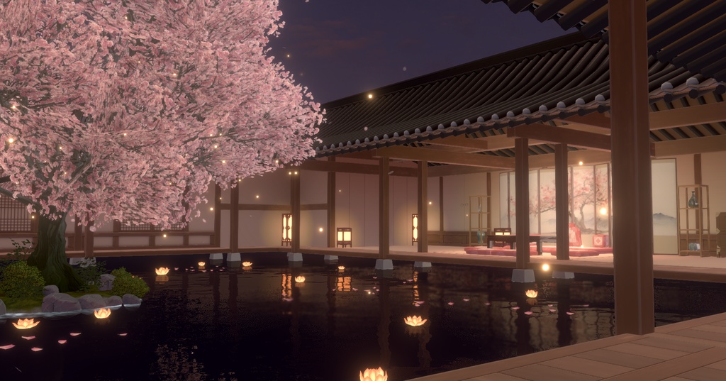 【Warudo(Pro/Standard)】Cherry Blossom Hanok / 벚꽃 한옥 / 桜の韓屋