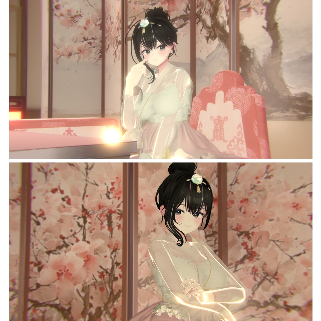 【Warudo(Pro/Standard)】Cherry Blossom Hanok / 벚꽃 한옥 / 桜の韓屋