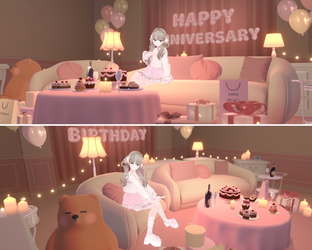 【Warudo Standard】Party Room / 파티룸 / パーティールーム