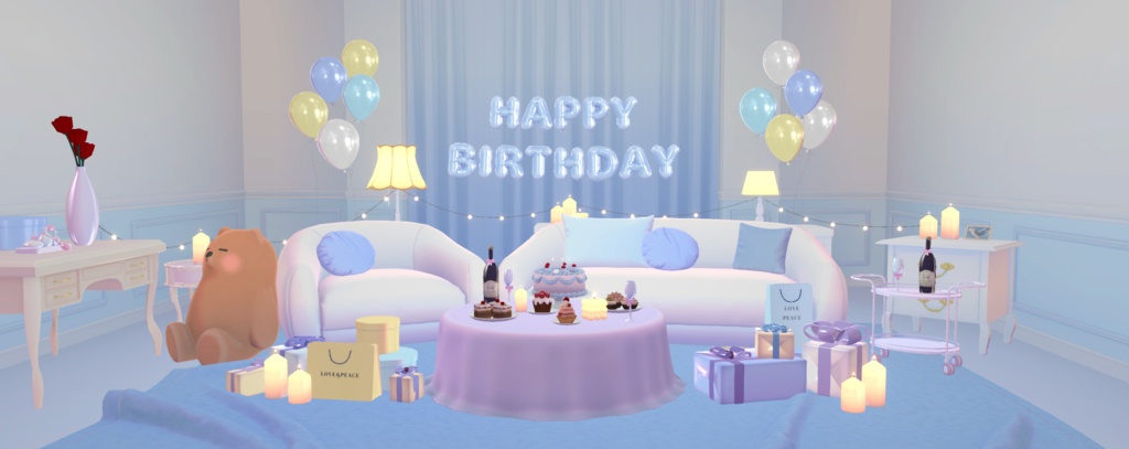 【Warudo Standard】Party Room / 파티룸 / パーティールーム