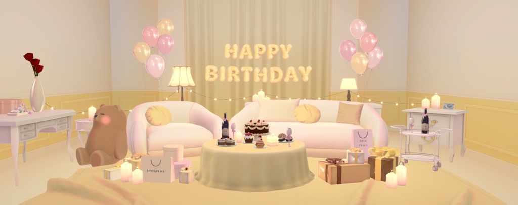 【Warudo Standard】Party Room / 파티룸 / パーティールーム