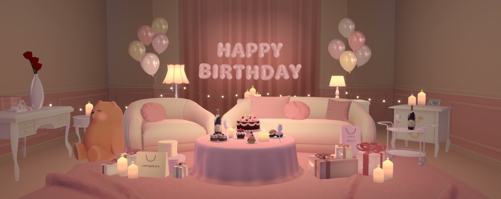 【Warudo Pro】Party Room / 파티룸 / パーティールーム